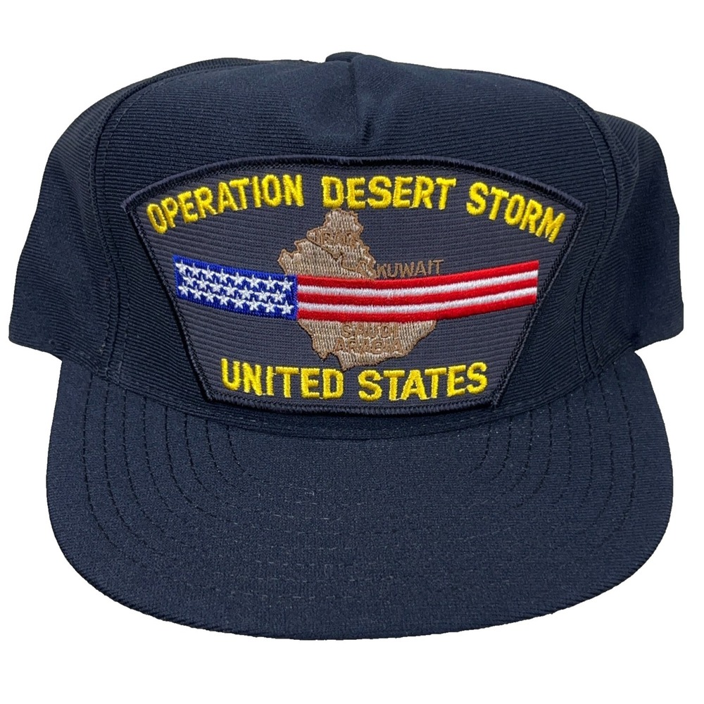 Vintage Operation Desert Storm Hat Cap Snapback Made In USA Military Army 90s BO